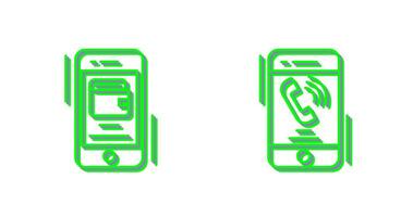 E wallet and Incoming Call Icon vector