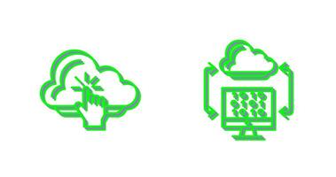 Cloud Computing and Cloud Coding Icon vector