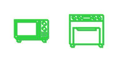 Microwave and Oven Icon vector
