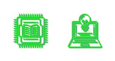 Cpu and Lamp Icon vector