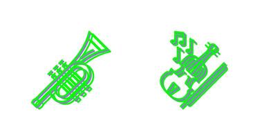 Trumpet and Violin Icon vector