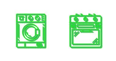 Washing Machine and Stove Icon vector