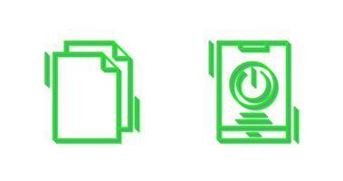 Copy and Power Icon vector