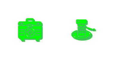 First Aid Kit and Bollard Icon vector