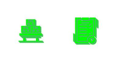 delivery and clipboard Icon vector
