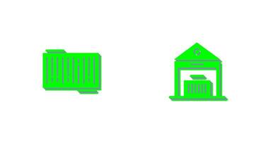 barcode and warehouse Icon vector