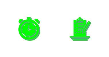 Stopwatch and Check List Icon vector