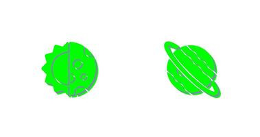 day and night and planet Icon vector