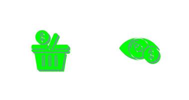 Shopping Basket and Eye Icon vector