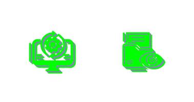 Synchronization and Data Visualization Icon vector