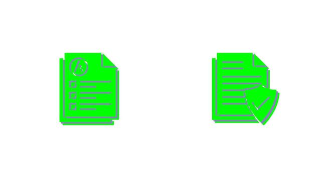 Exam and Valid Document Icon vector