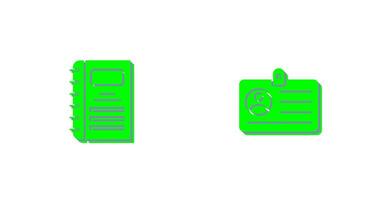 Notebook and CardSnack and Money Icon vector