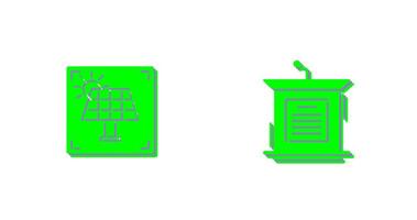 Panel and Podium Icon vector