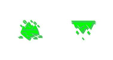 iceberg y carámbano icono vector