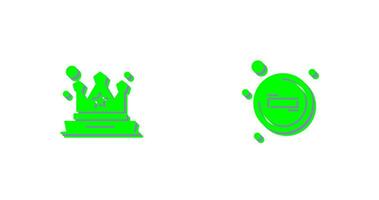 Crown and Remove Icon vector
