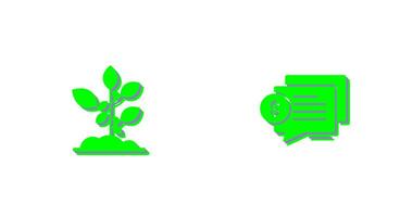 Dialog and Sprout Icon vector