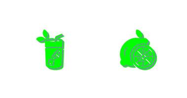 mojito y limón icono vector