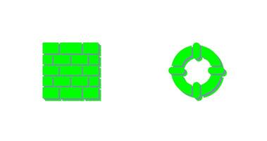 Wall and Life Saver Icon vector
