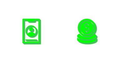 inteligente teléfono y dinero icono vector