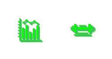Histogram and Weight Icon vector