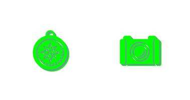 Compass and Camera Icon vector