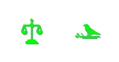 Scale and Bird Icon vector