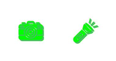 Camera and Flash Light Icon vector