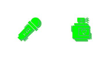 Microphone and Perfume Icon vector