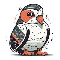 Vector illustration of a cute cartoon penguin. Cute animal.