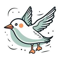 Flying seagull. Vector illustration of a flying seagull.