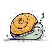 Snail icon. Cartoon illustration of snail vector icon for web design