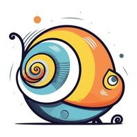 Cartoon eye. Vector illustration. Isolated on white background.