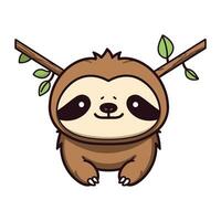 cute sloth animal cartoon vector illustration graphic design vector illustration graphic design