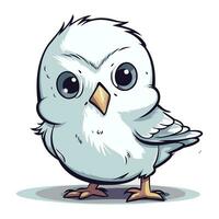 Illustration of a Cute Little Bird on White Background   Vector