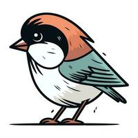 Bullfinch. Hand drawn vector illustration of a bullfinch.