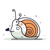 Snail icon. Cartoon illustration of snail vector icon for web design