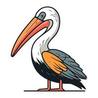 Pelican icon. Cartoon illustration of pelican vector icon for web