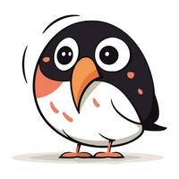 Cute cartoon penguin. Vector illustration isolated on white background.