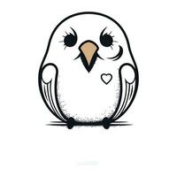 Cute cartoon owl isolated on a white background. Vector illustration.