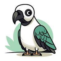 Cute parrot isolated on a white background. Vector illustration.