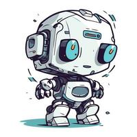 Cartoon robot. Vector illustration of a cartoon robot. Cute robot.