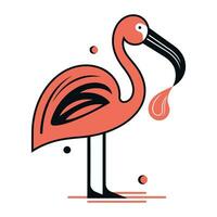 Flamingo vector illustration. Flamingo icon isolated on white background.