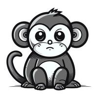 Monkey Cartoon Mascot Character Vector Illustration. EPS10