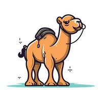 Cute camel. Vector illustration in cartoon style on white background.