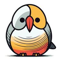 Cartoon Illustration of a Cute Little Bird. Vector. vector