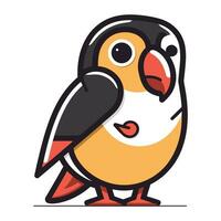 Bullfinch vector illustration. Cute cartoon bullfinch icon.