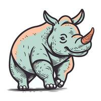 rhinoceros. vector illustration of a rhinoceros