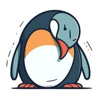 dibujos animados pingüino. vector ilustración aislado en un blanco antecedentes.