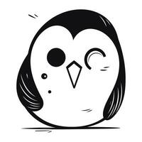 Cute penguin icon. Cartoon illustration of cute penguin vector icon for web