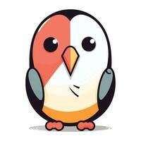 Cute penguin. Vector illustration isolated on a white background.